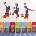 Paint Splash Basketball Players Wall Sticker | Icon Wall Stickers